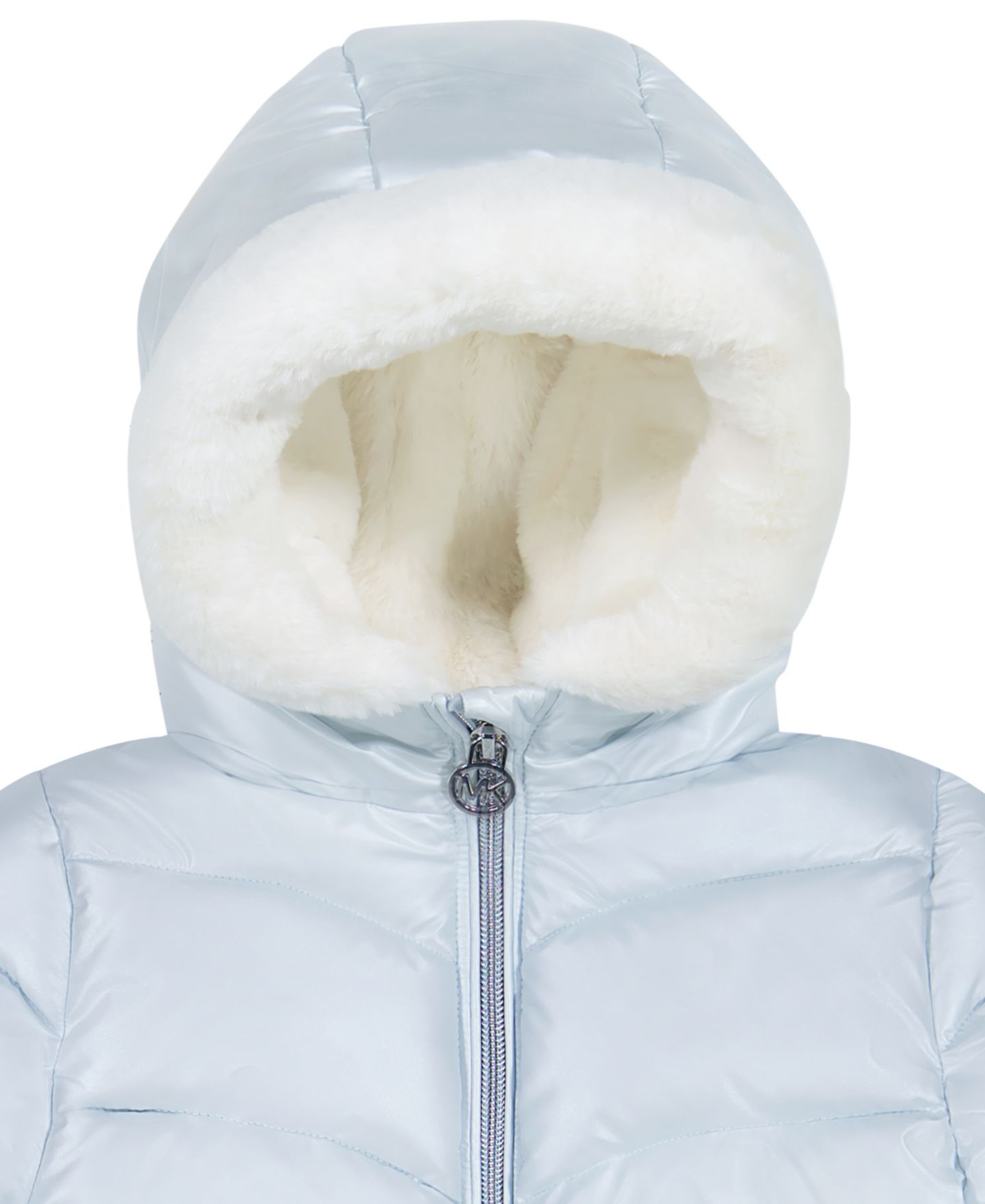 Куртка Michael Kors Peplum Puffer для девочек-малышей, цвет: Бледный синий — фото 3