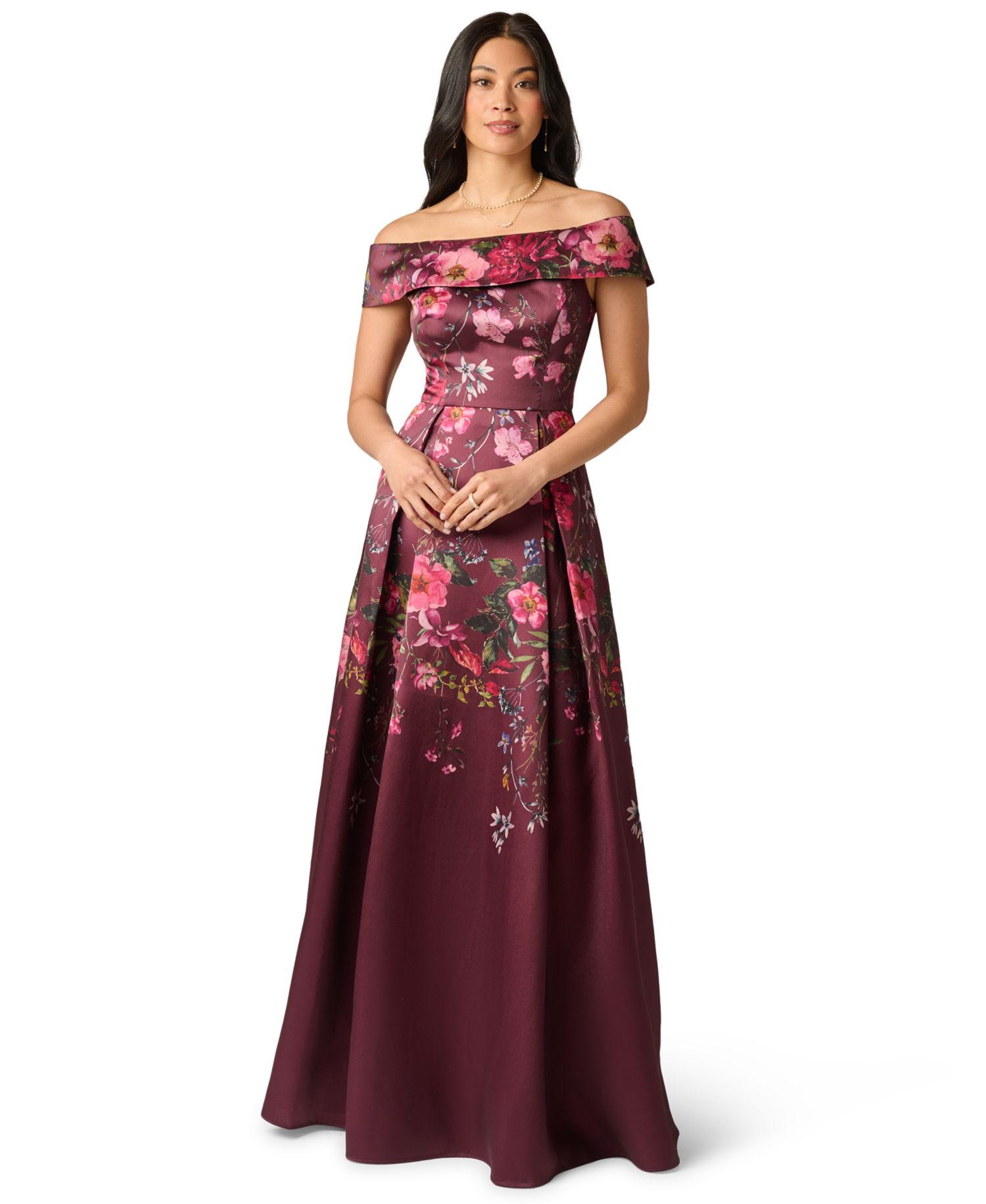 Women's Off-the-Shoulder Printed Dress