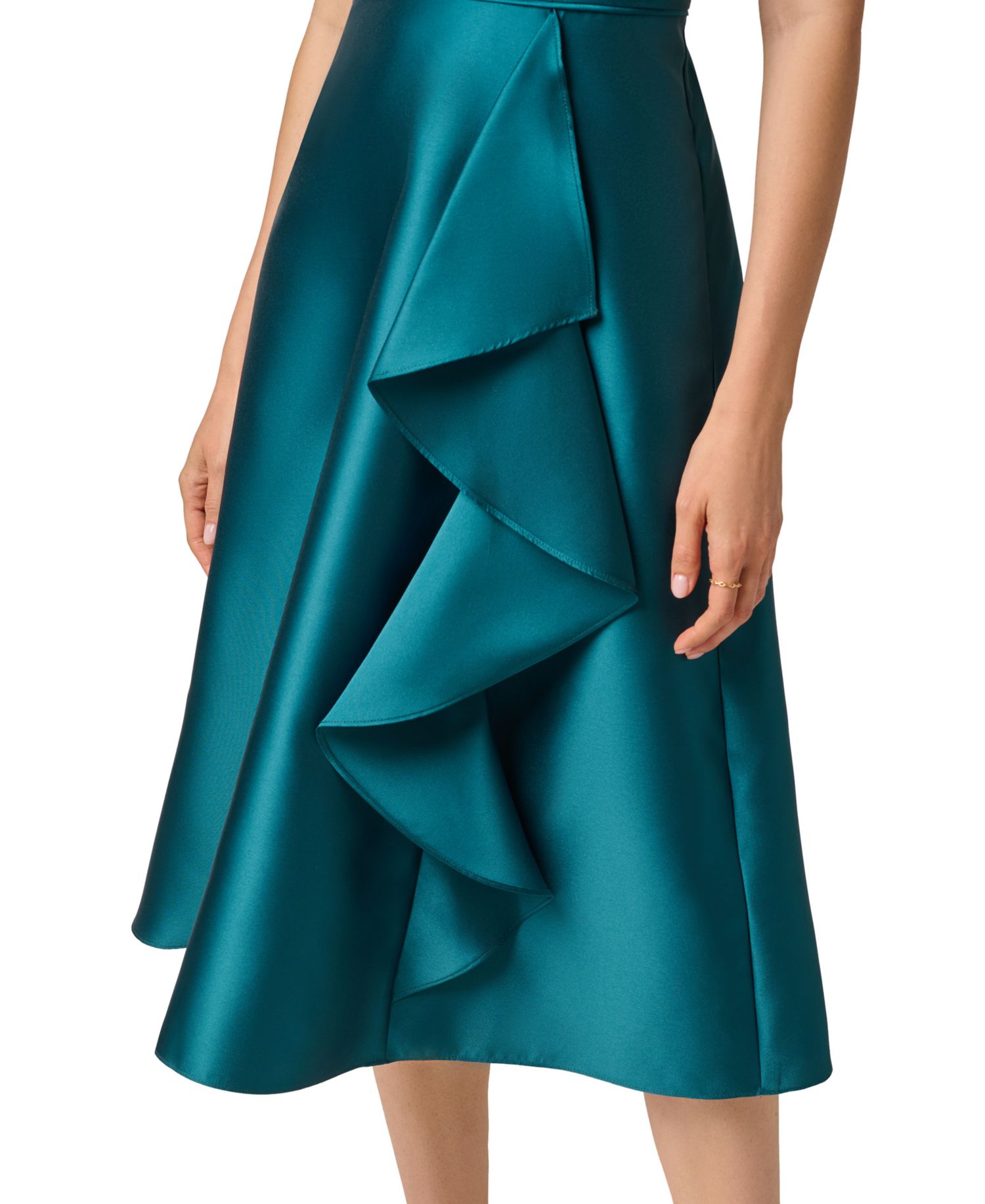 Women's One-Shoulder Fit & Flare Midi Dress