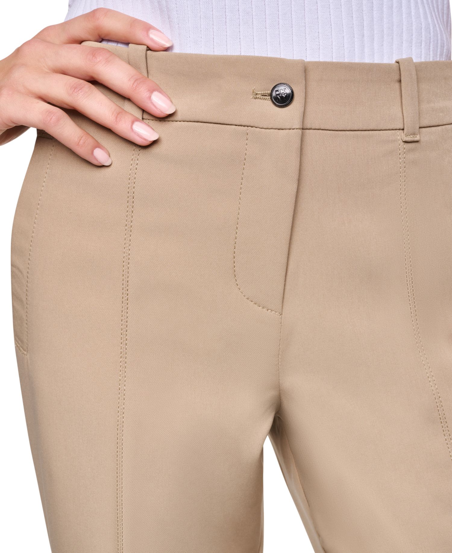 Women's Seamed Bi-Stretch Flare-Leg Pants