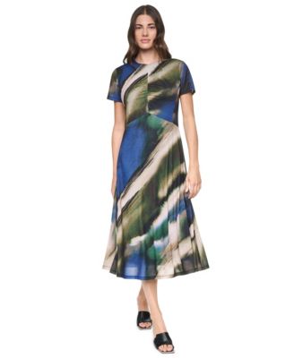 Women's Crewneck Short-Sleeve Pull-On Dress