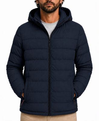 Men's Stretch Insulated Hooded Puffer Jacket