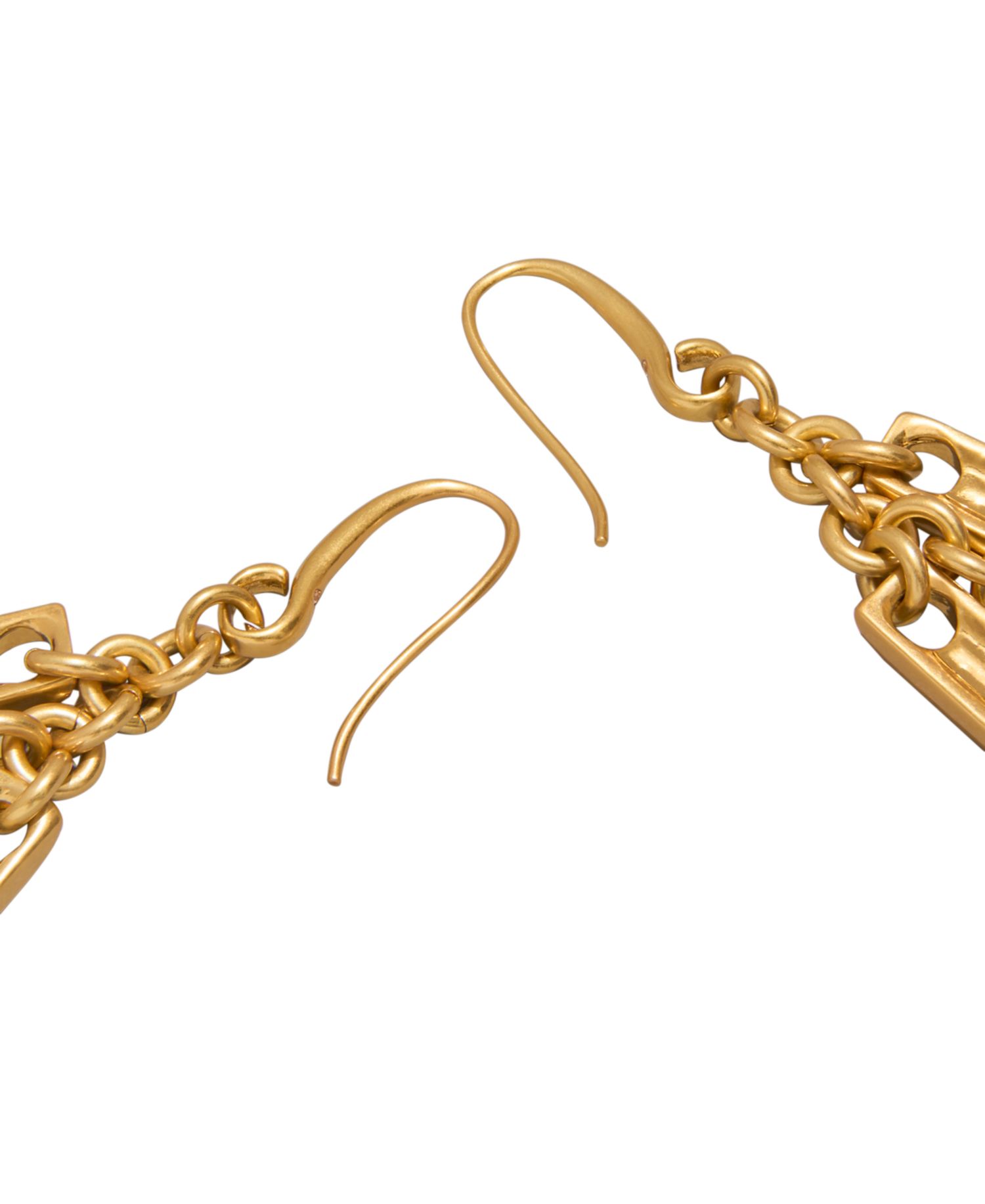 Gold-Tone Movement Drop Earrings