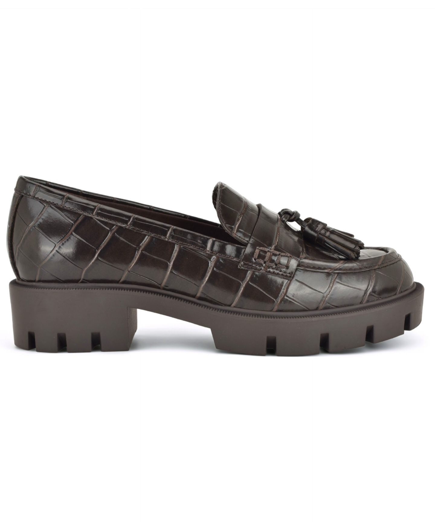 Женские туфли Nine West Marela Tassel Lug Sole, цвет: Тёмный коричневый — фото 2