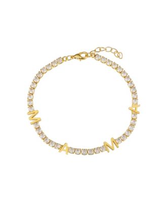 Cubic Zirconia "MAMA" Tennis Bracelet