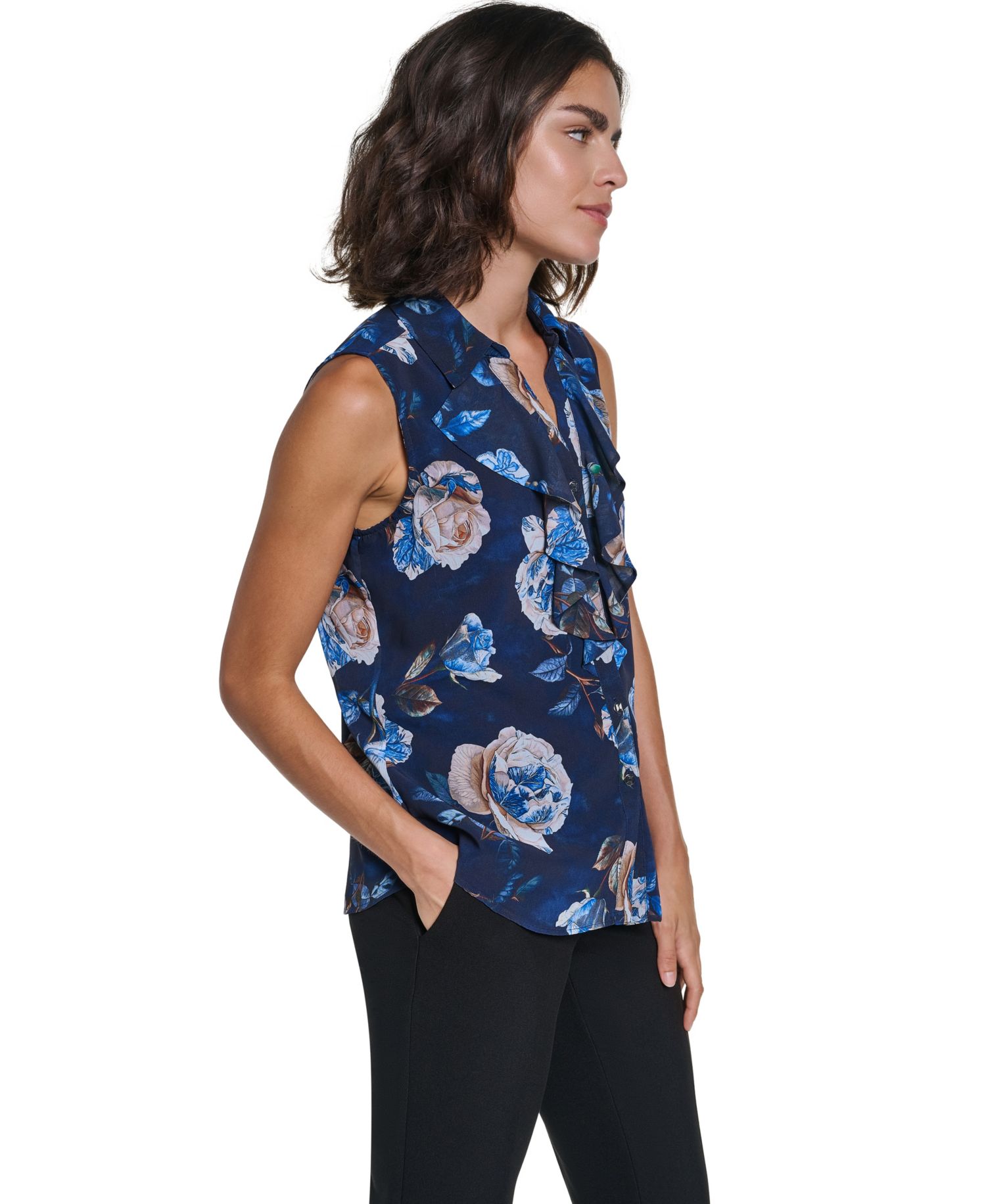 Women's Sleeveless V-Neck Blouse