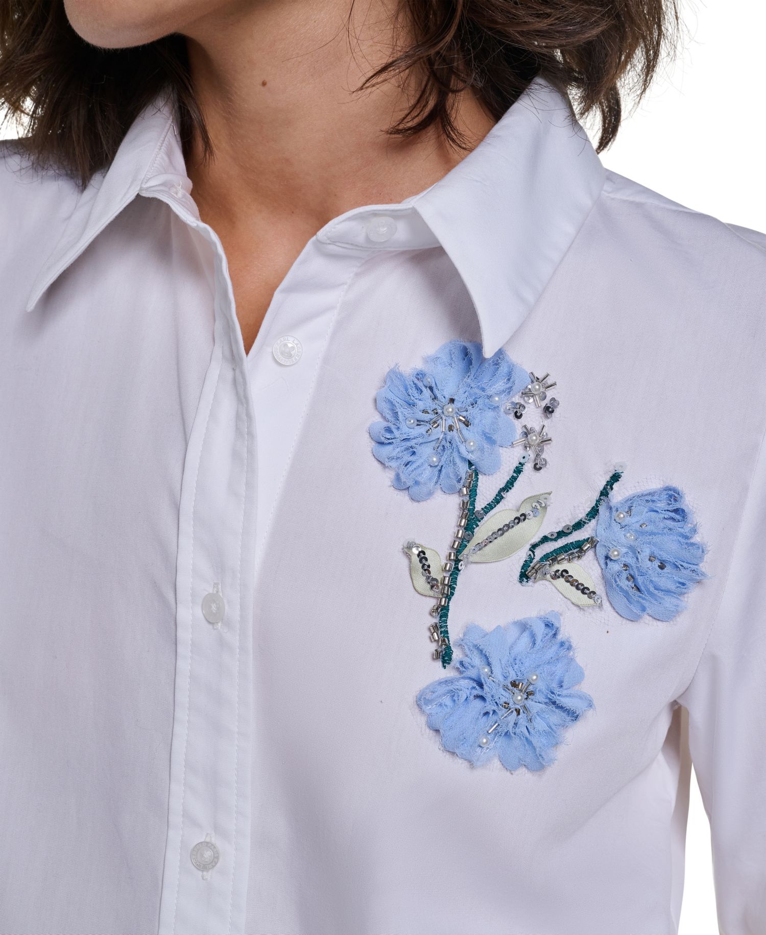 Women's Short-Sleeve Collared Blouse
