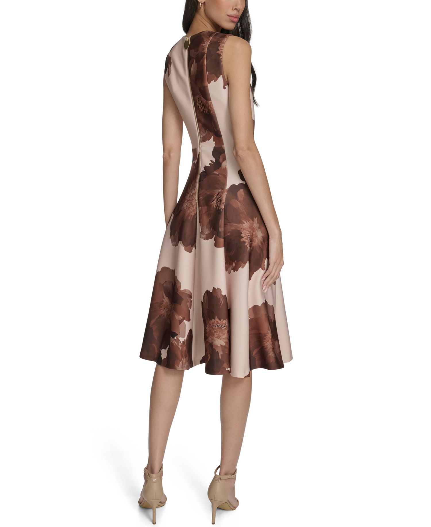 Women’s Printed Scuba Fit & Flare Dress