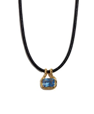 Colored Cubic Zirconia Pendant Necklace