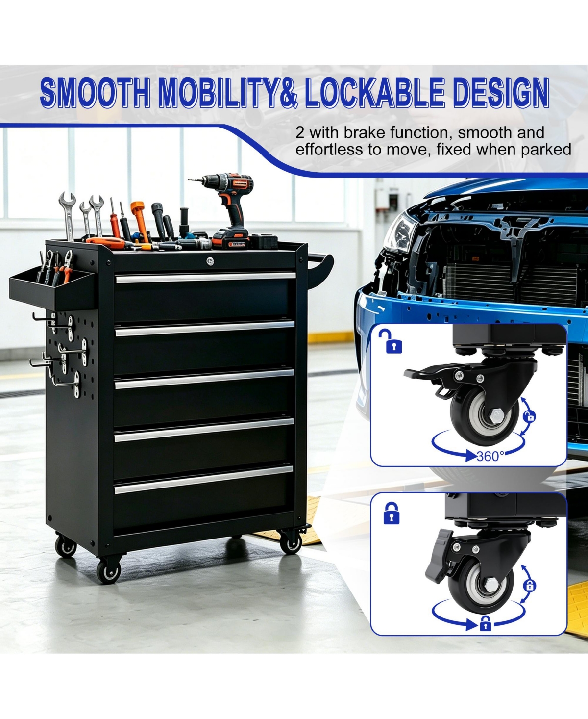 Clihome 5-Drawer Tool Cabinet