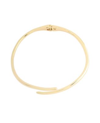 Gold Fluid Bypass Round Collar Necklace