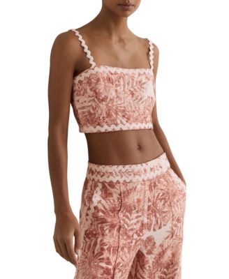 Women's Mila Square-Neck Cropped Strappy Cami Top
