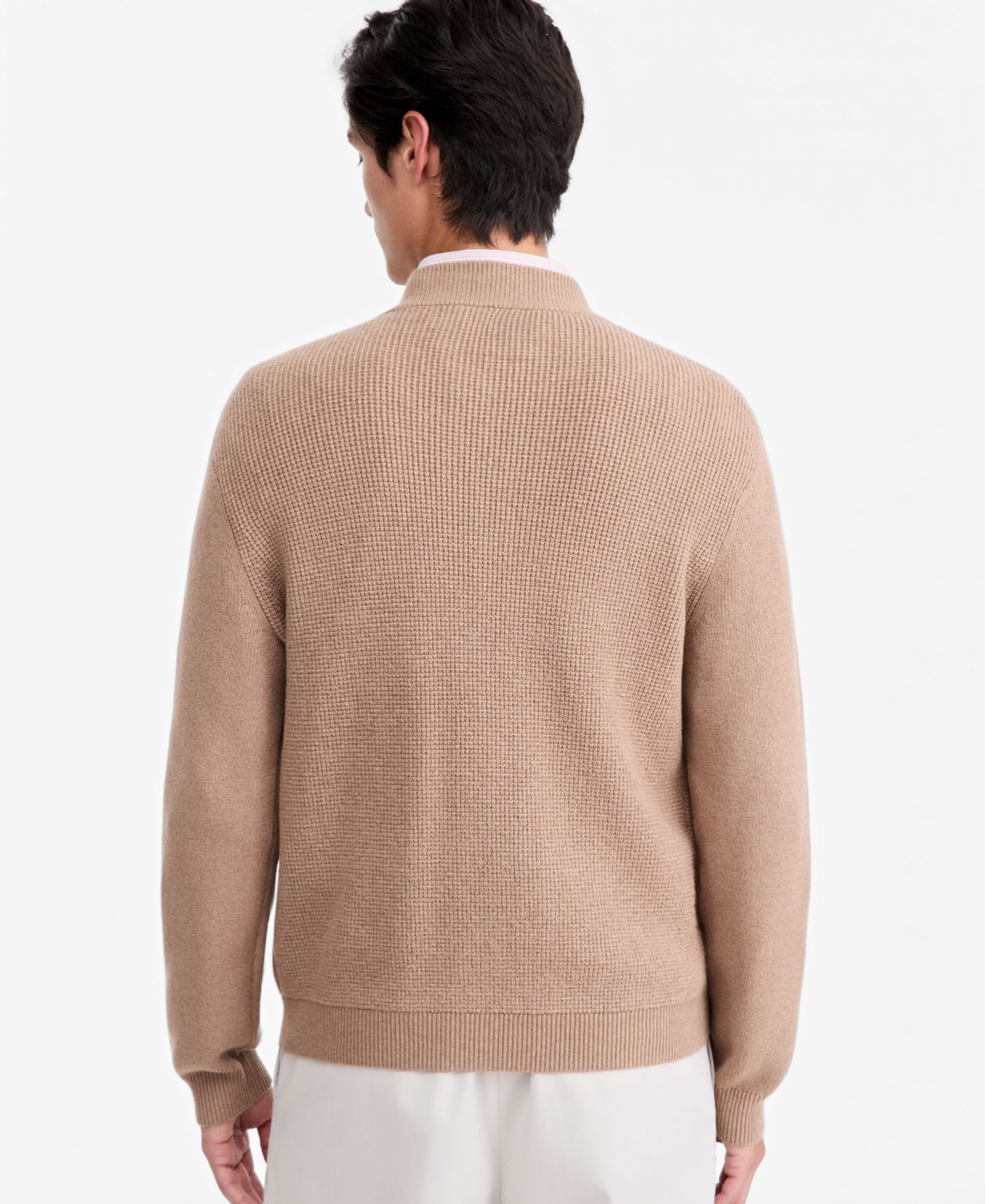Мужской свитер Alfani Textured Zip Bomber, цвет: Cracked Wa — фото 2