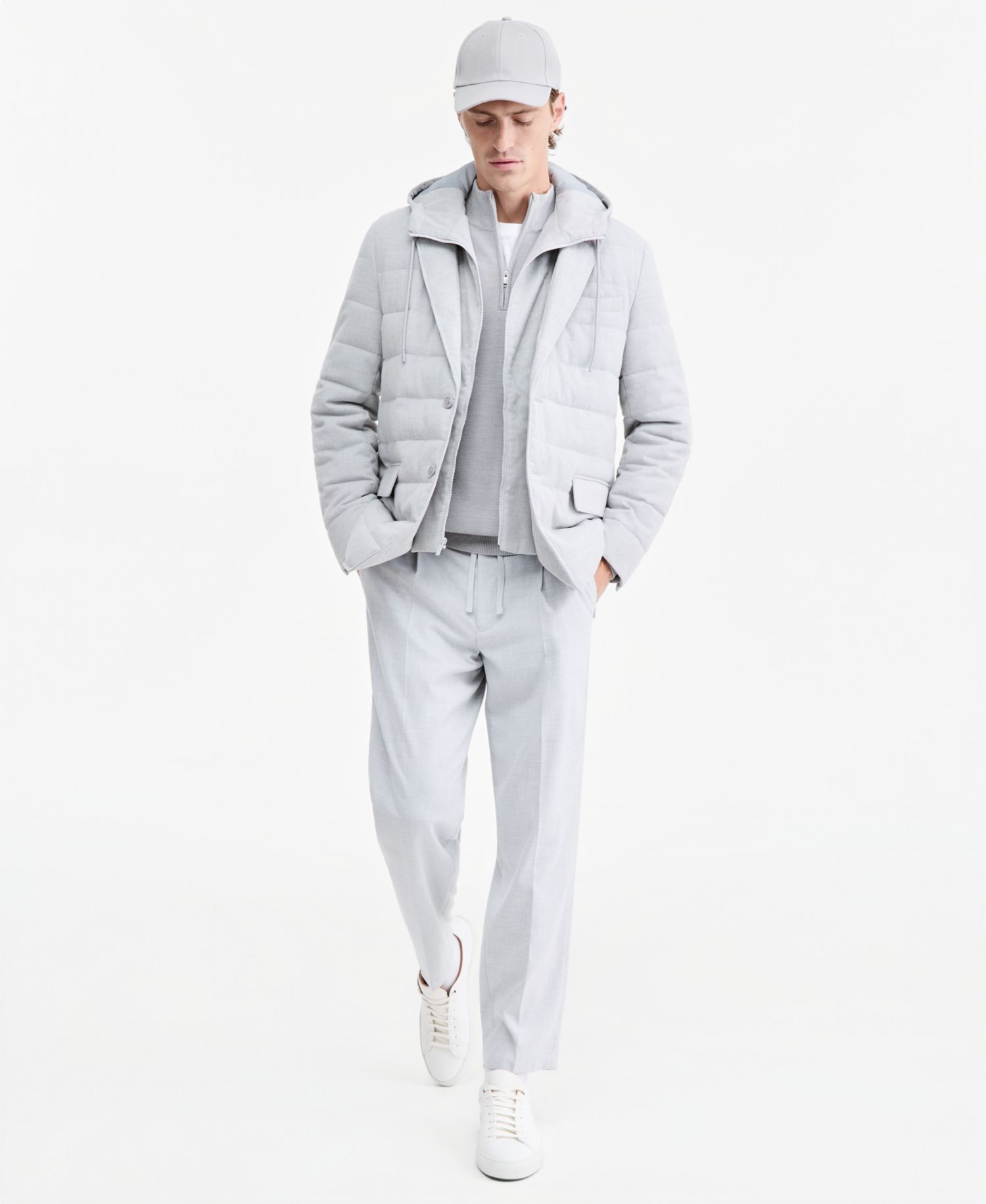 Men's Tech Stretch Single-Breasted Quilted Blazer