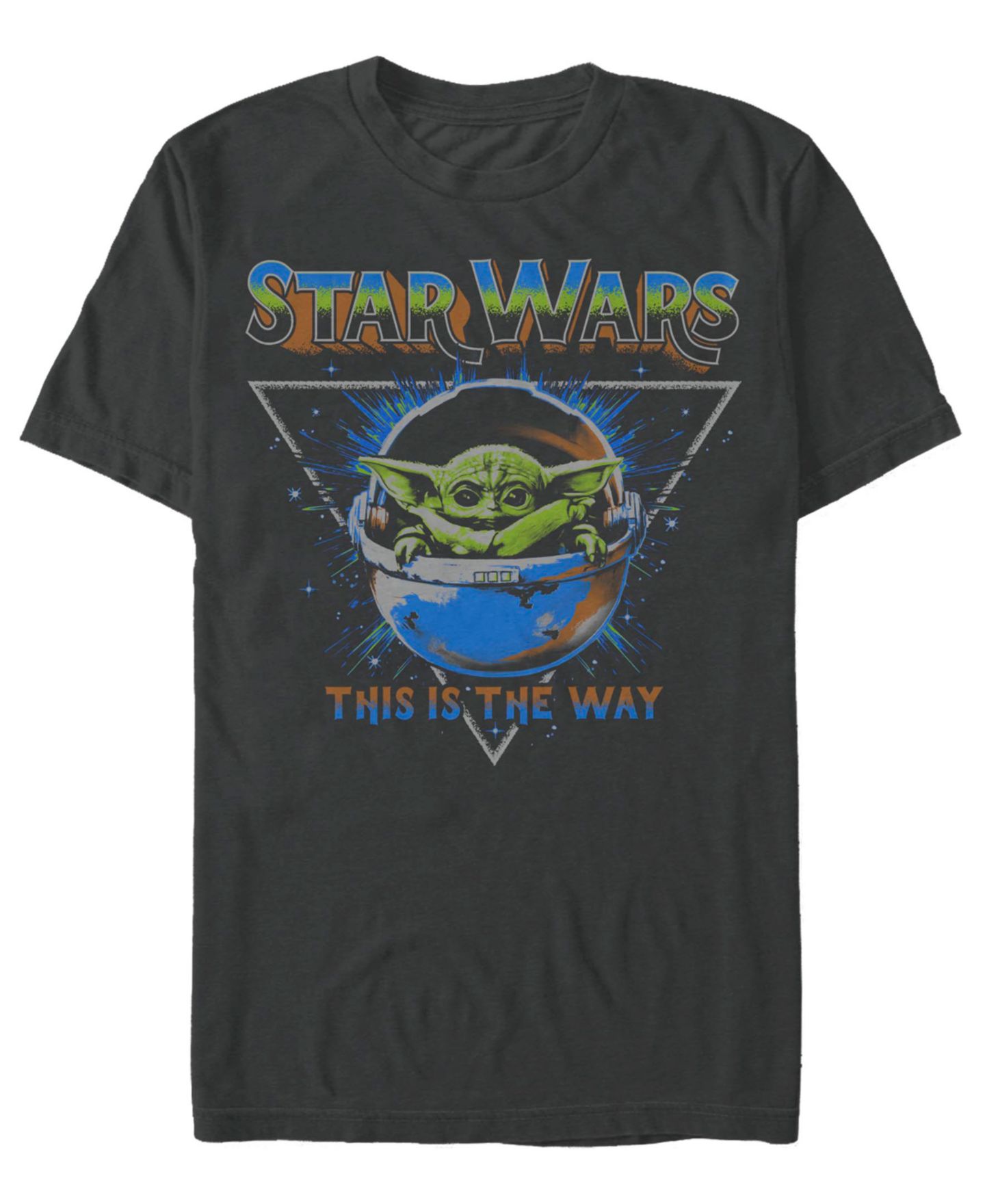 Мужская футболка Fifth Sun Star Wars Mandalorian Light Speed Child, цвет: Угольный — фото 1