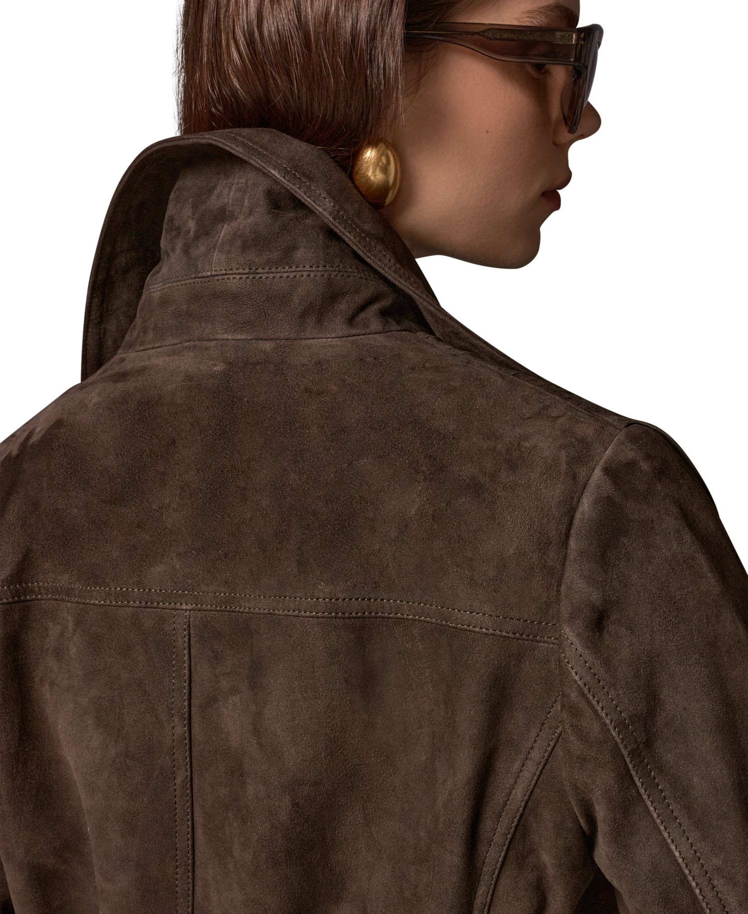 Women's Suede Trench with Fringe Coat