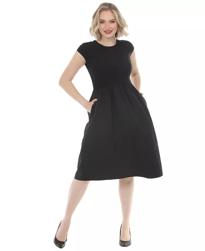 Women's Crew Neck Midi Dress - thumbnail 2