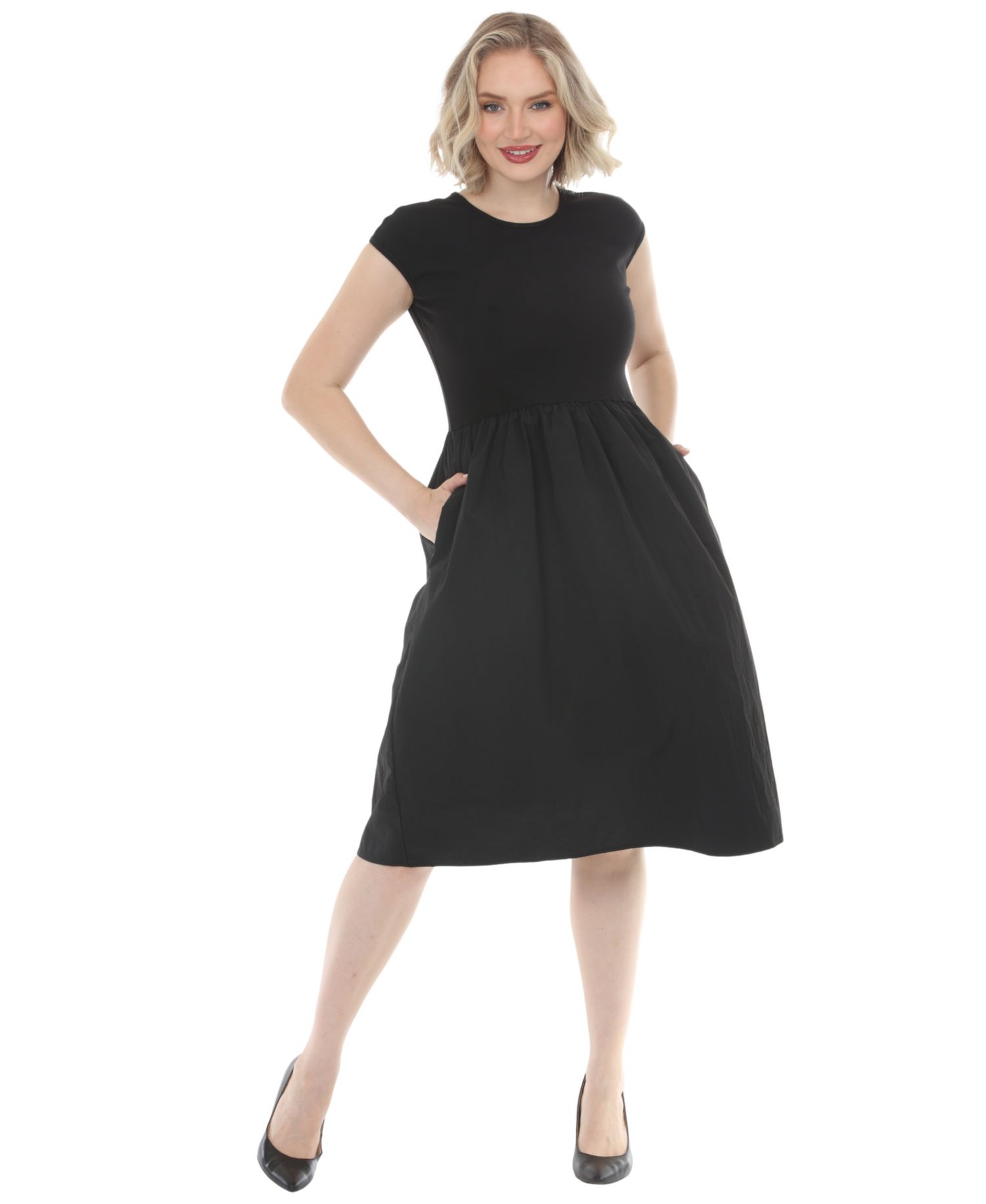 Women's Crew Neck Midi Dress