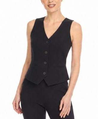 Women's Tailored Button-Front Vest