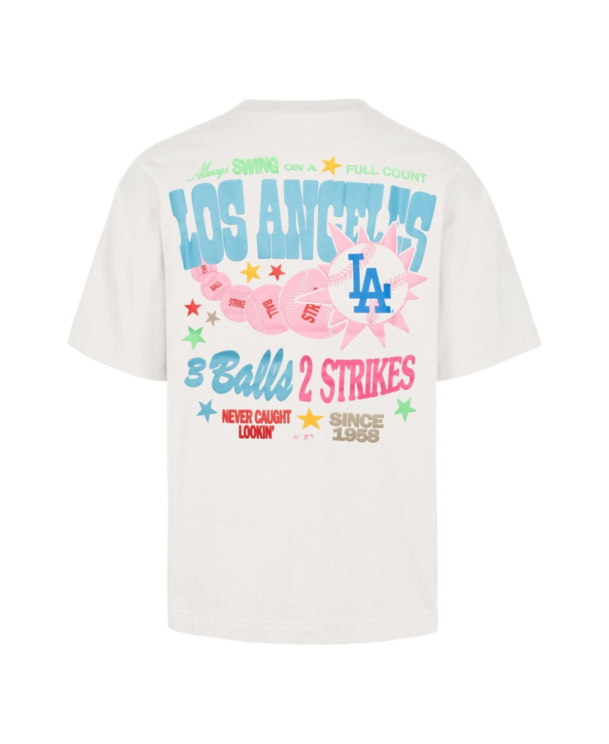 '47 Brand Men's and Women's Cream Los Angeles Dodgers Turnpike Chuck Foundation T-Shirt