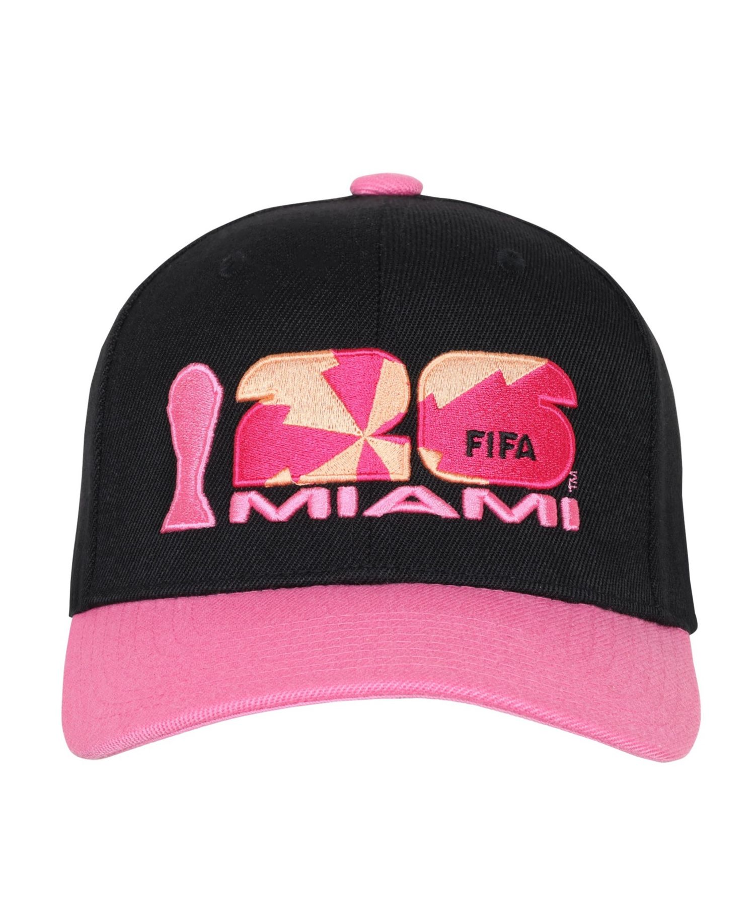 Men's Black/Pink FIFA World Cup 2026 Miami Host City Pro Snapback Hat