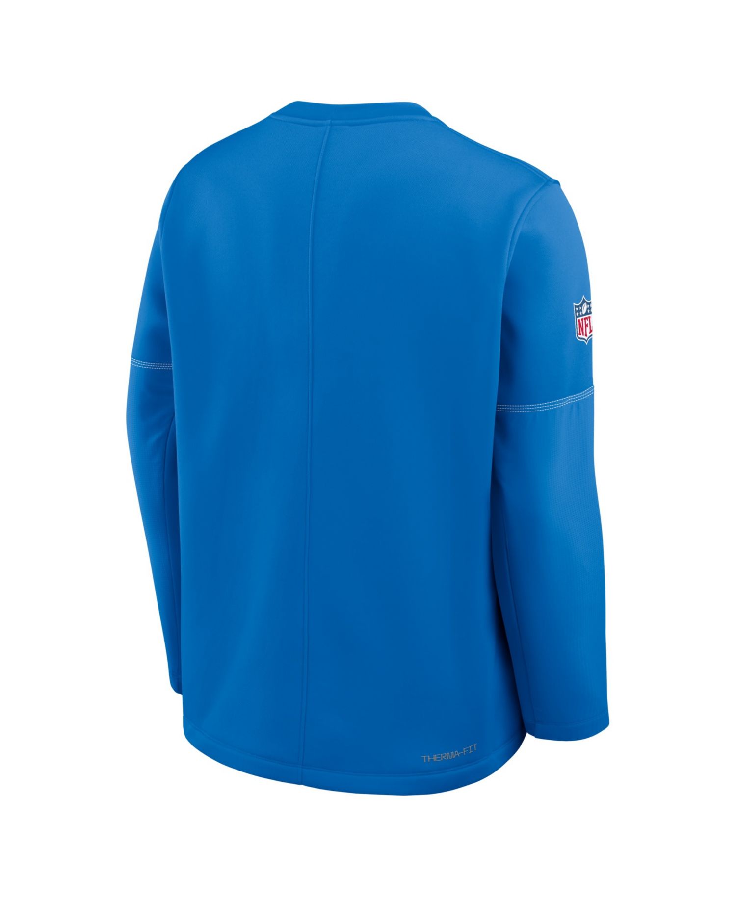 Men's Blue Detroit Lions Sideline Coaches Midweight Therma-FIT Sweatshirt