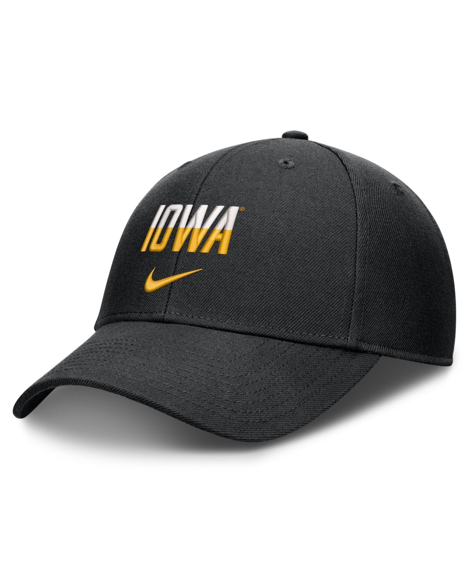 Men's and Women's Black Iowa Hawkeyes 2026 On-Field Gameday Rise Adjustable Hat