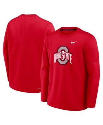 Men's Scarlet Ohio State Buckeyes 2026&nbsp;Sideline Coaches Therma-FIT Long Sleeve Top