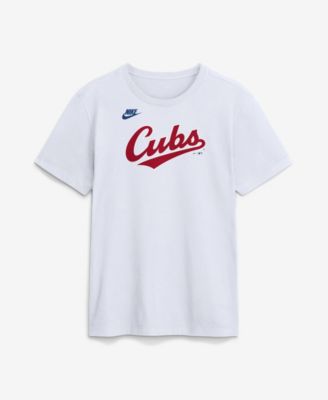 Men's White Chicago Cubs Cooperstown Collection Wordmark T-Shirt