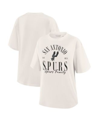Women's White San Antonio Spurs Peached Vintage T-Shirt