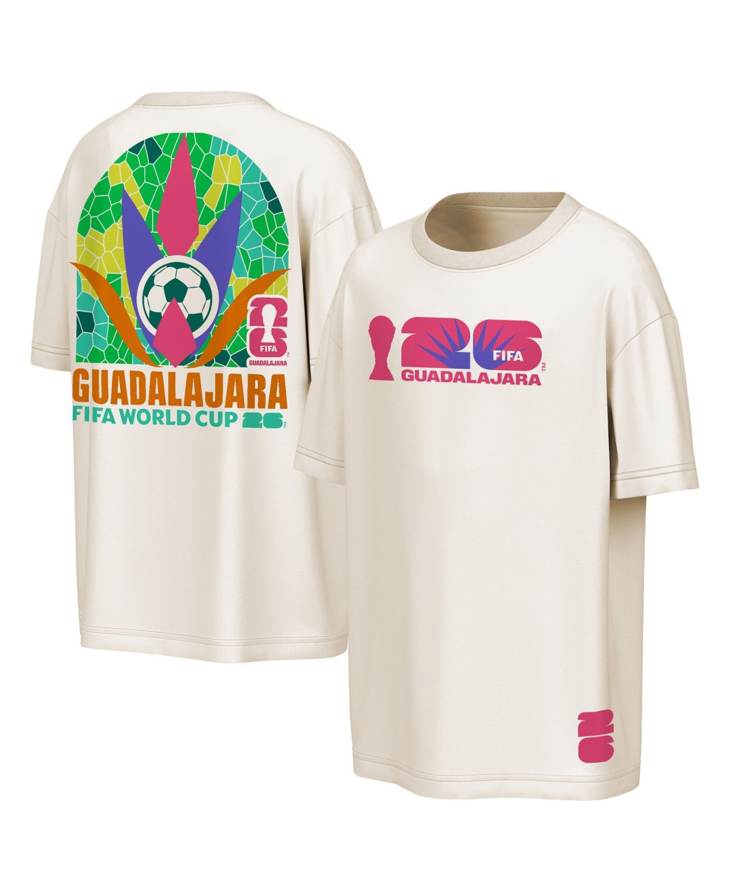Men's Natural FIFA World Cup 2026 Guadalajara Big City Poster T-Shirt