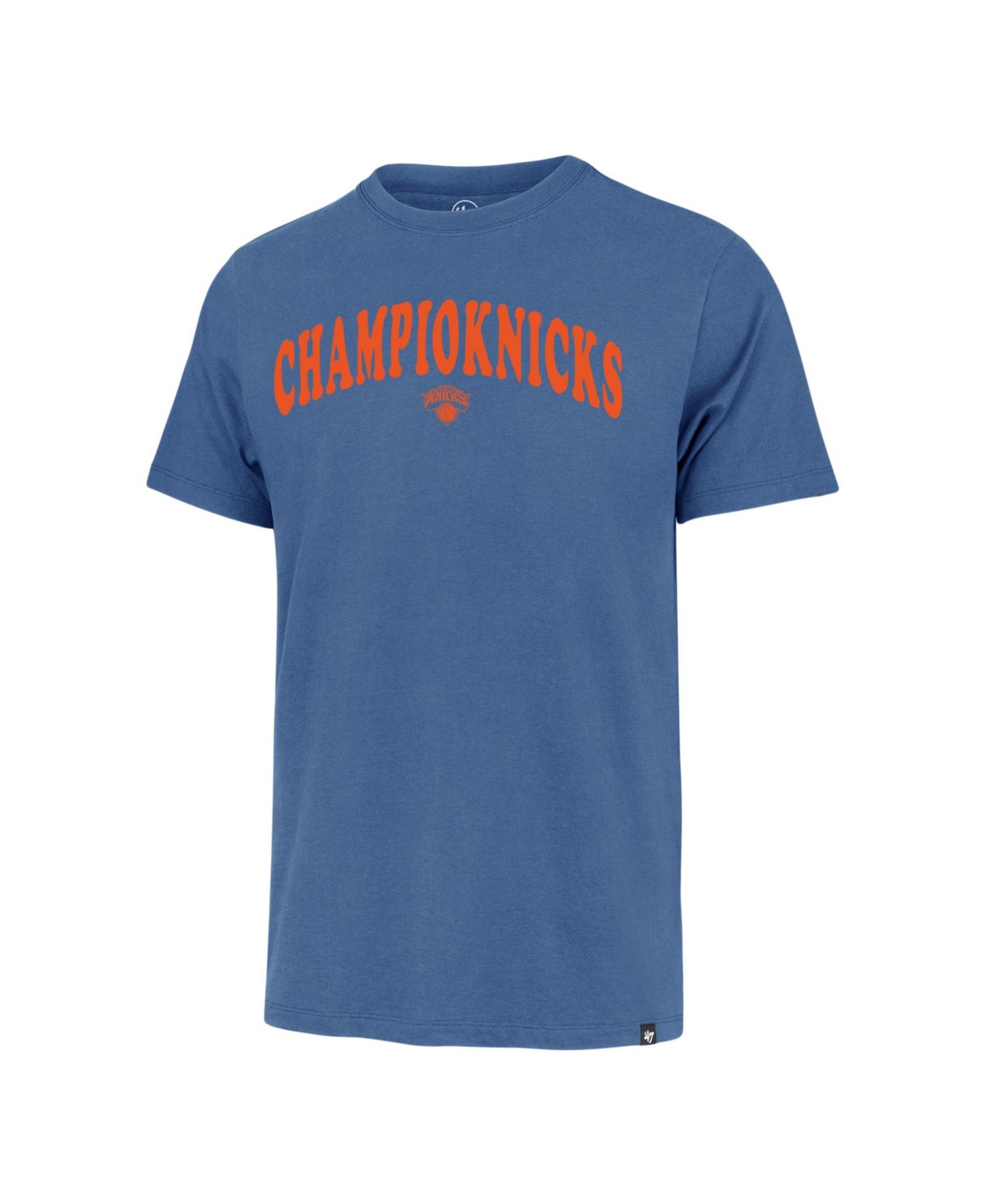 Men's Blue New York Knicks 2026 NBA Finals Champions Knicks Franklin T-Shirt