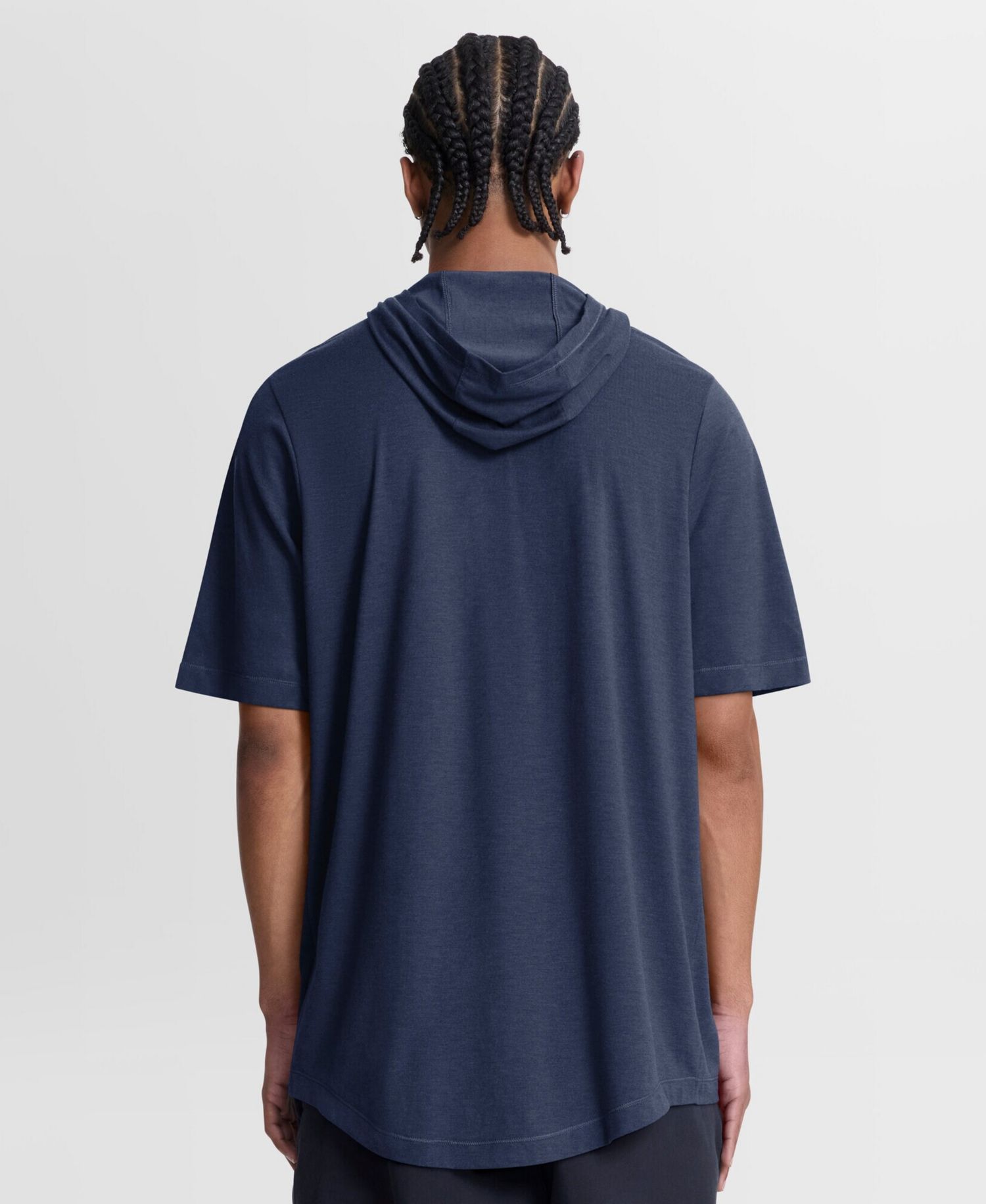 Men's Navy Cleveland Guardians Arched Wordmark Tri-Blend Hooded T-Shirt