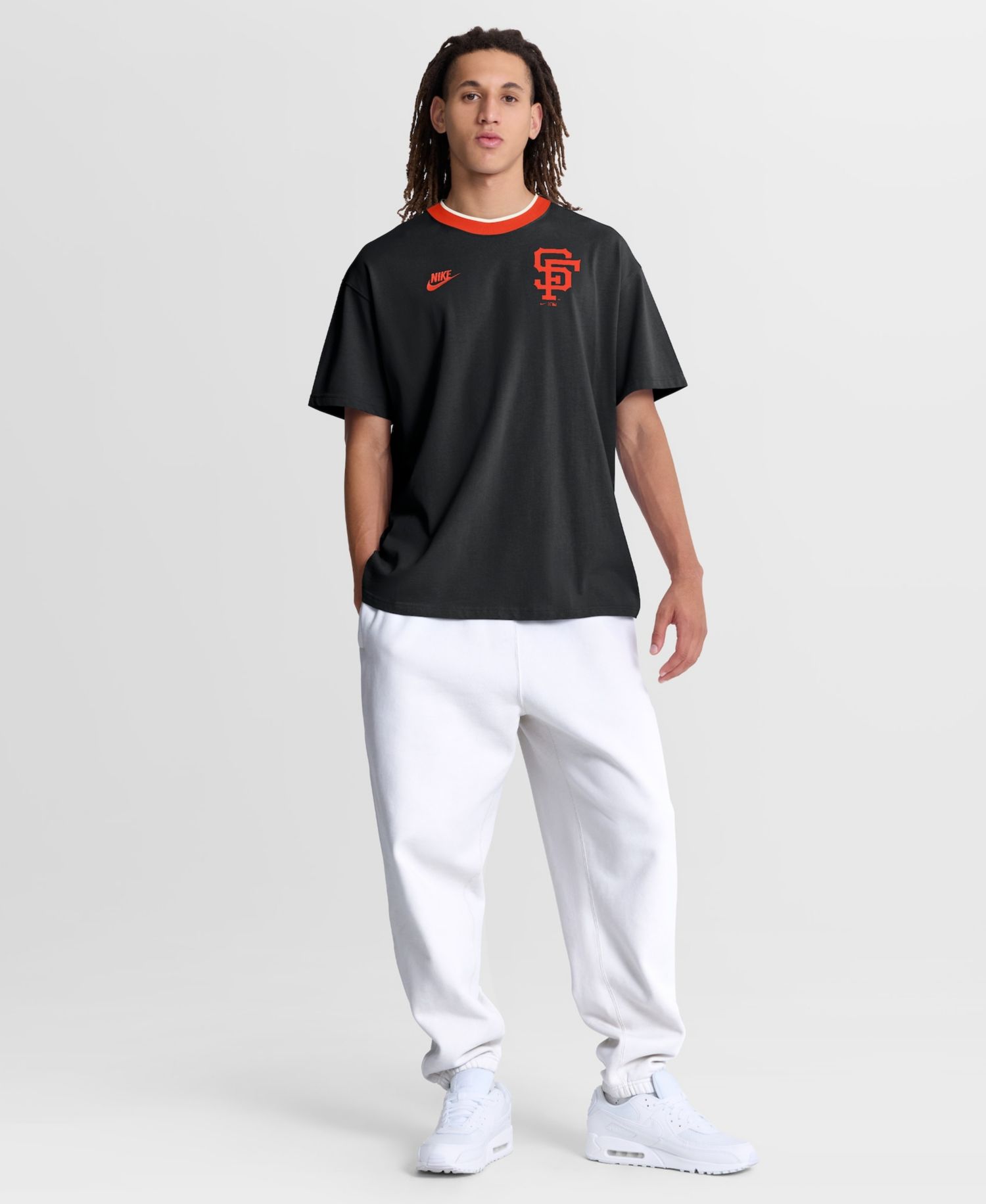 Men's Black San Francisco Giants Cooperstown Collection Ringer T-Shirt