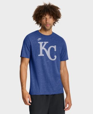 Men's Heather Royal Kansas City Royals Cooperstown Logo Tri-Blend T-Shirt