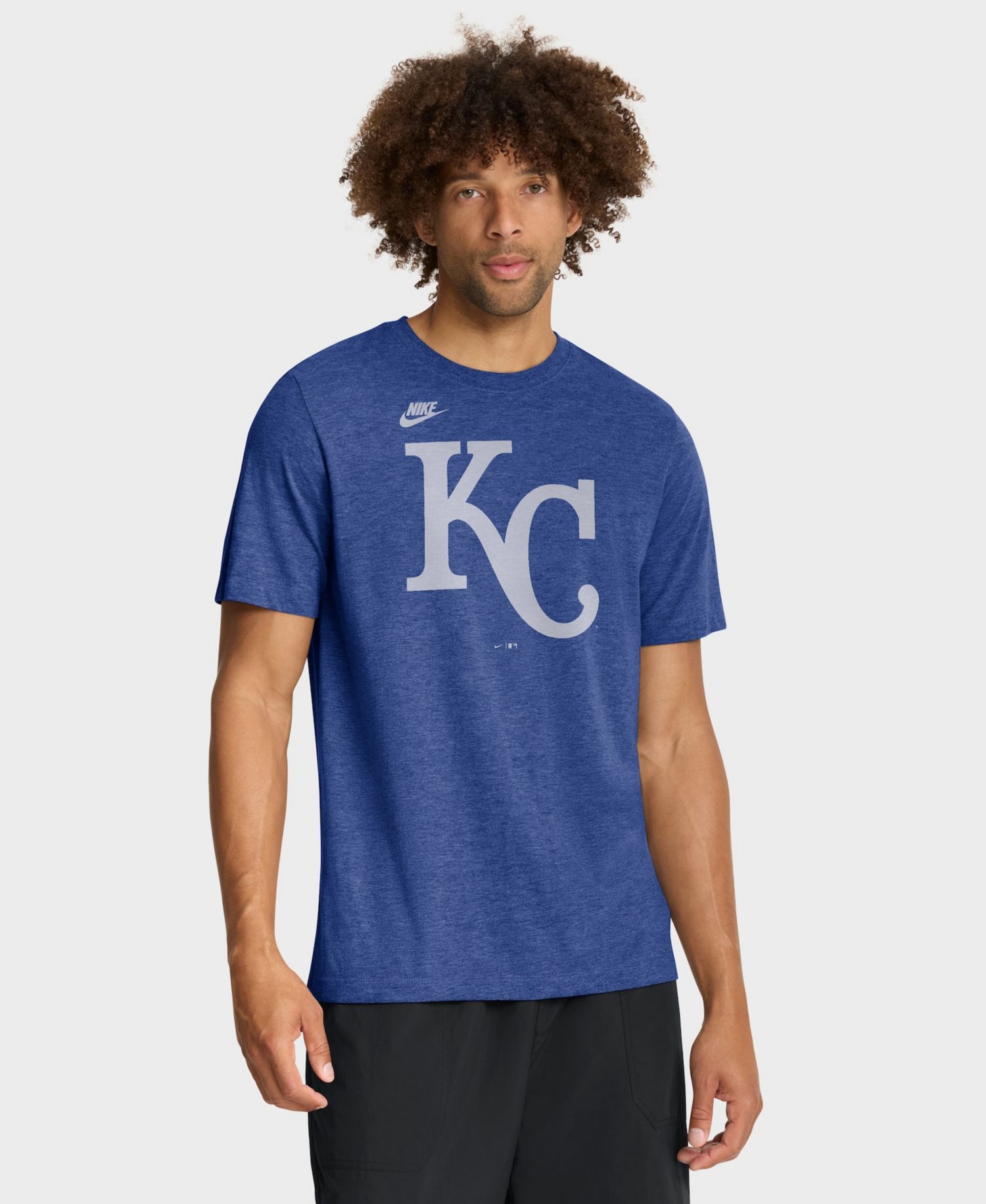 Men's Heather Royal Kansas City Royals Cooperstown Logo Tri-Blend T-Shirt