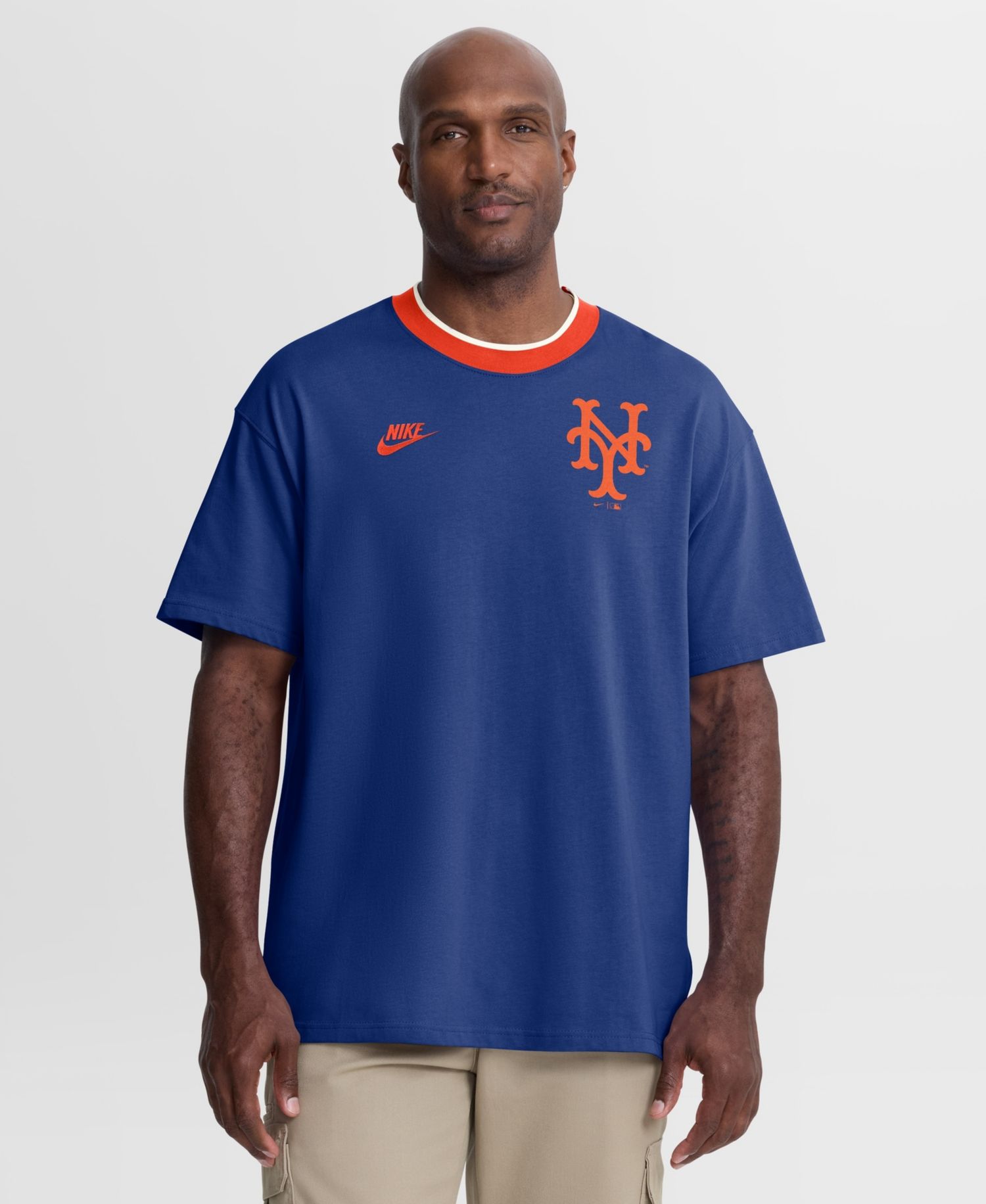 Men's Royal New York Mets Cooperstown Collection Ringer T-Shirt