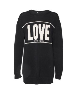 Women's Logo Print Cotton Knit Crew Neck Sweater