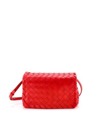 Small Convertible Flap Shoulder Bag Intrecciato Nappa