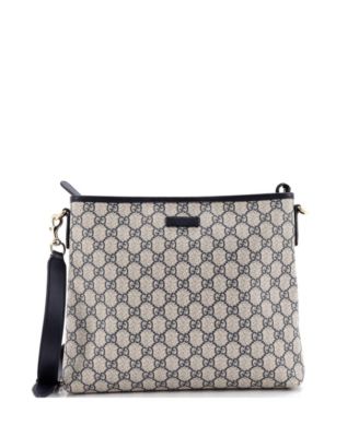 Medium Zip Top Messenger Bag GG Coated Canvas
