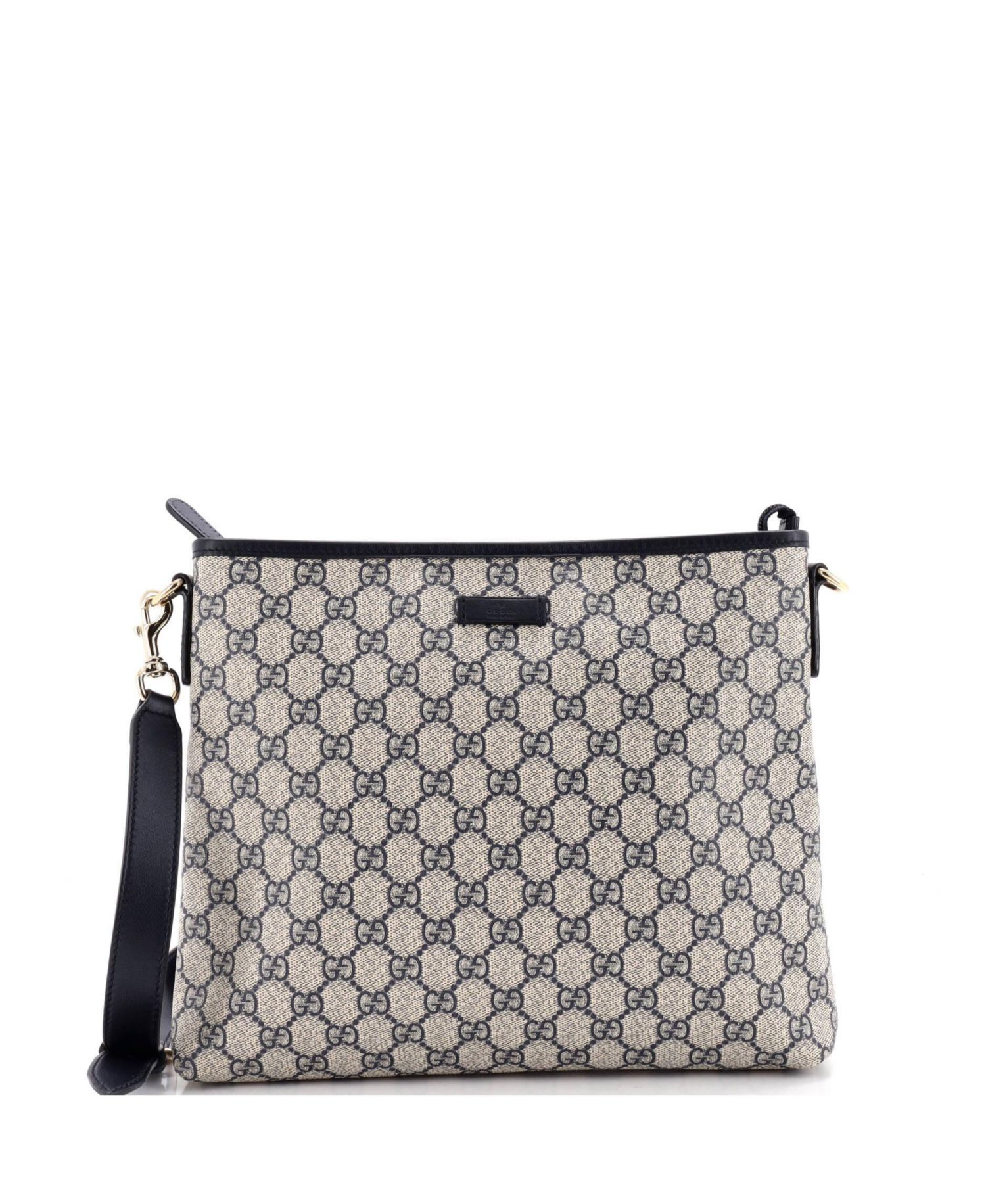 Medium Zip Top Messenger Bag GG Coated Canvas