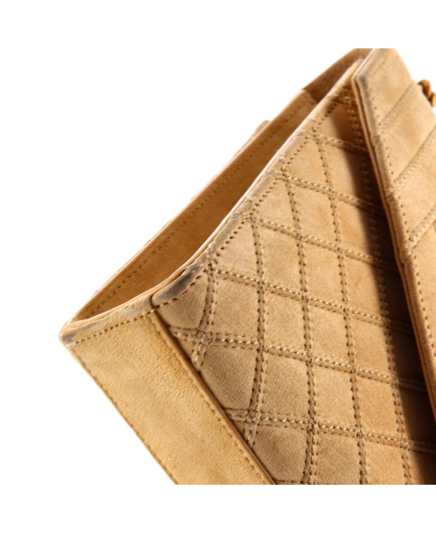 Small Classic Monogram Envelope Satchel Quilted Suede