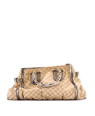 Large Pop Bamboo Tote GG Canvas