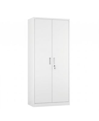 Lockable Steel File Cabinet, Adjustable Shelves, Metal Document Storage Cabinet for Home Office