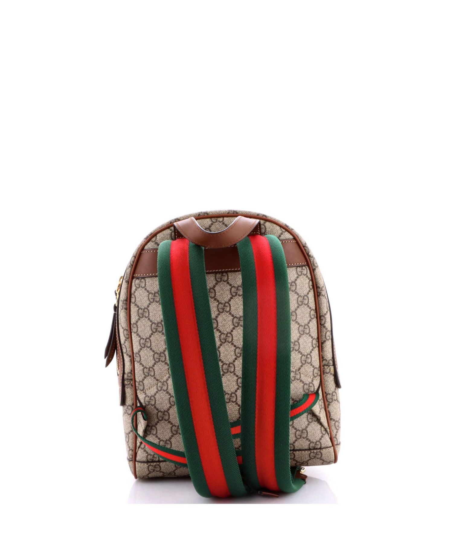 Small Zip Pocket Backpack Embroidered GG Coated Canvas