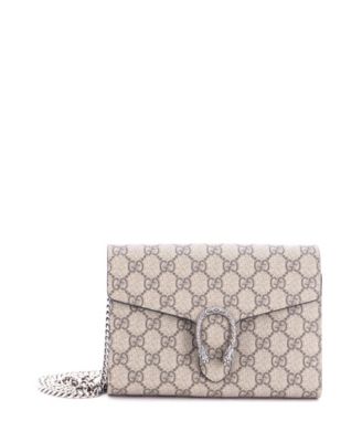 Small Dionysus Chain Wallet GG Coated Canvas