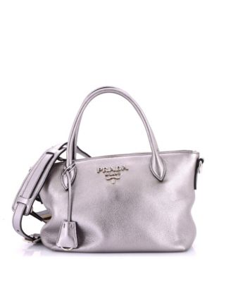 Small Dual Strap Zip Tote Vitello Daino