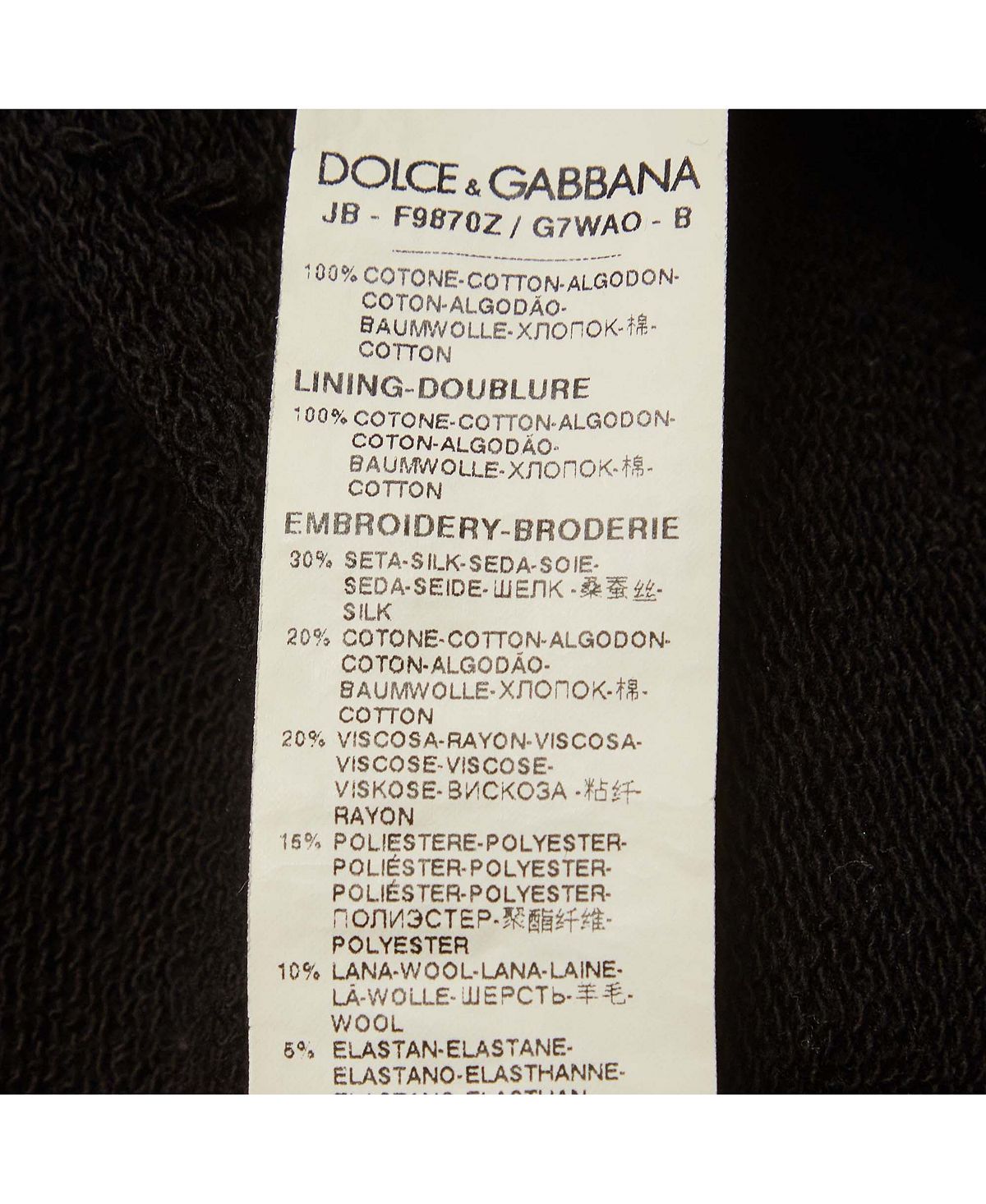 Pre-Owned Dolce & Gabbana Women's Cotton Dg Family Patch Hoodie view 5 — MAYCSS fashion products