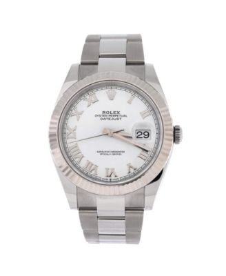 Oyster Perpetual Datejust Automatic Watch in Stainless Steel and White Gold 41mm