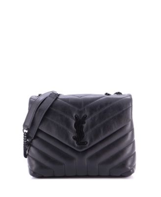 Small Loulou Shoulder Bag Matelasse Chevron Leather